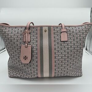 TORY BURCH Gemini Link Canvas Tote Bag